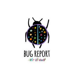 Funny beetle icon for your design