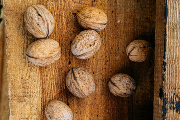 Lots of walnuts like as background
