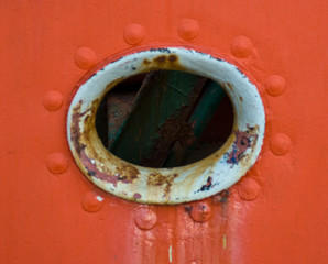 detail from an old ship, a tugboat