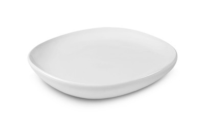 white plate isolated on white background