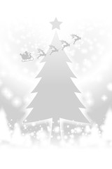 Background Wallpaper Vector Free Christmas Xmas Merry Christmas Eve Fir Tree Message Greeting Card Santa Claus Gift White Snowflakes Winter Scenery Event Party Ornament Decoration Holy Night Wall Mural Tomo00