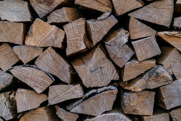Natural cut wood logs texture background