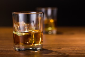 Glasses of Whiskey and Ice