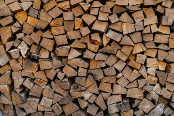 Natural cut wood logs texture background