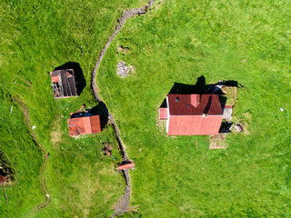 abandoned farm from above