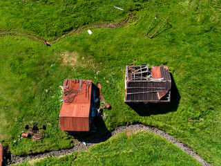 abandoned farm from above