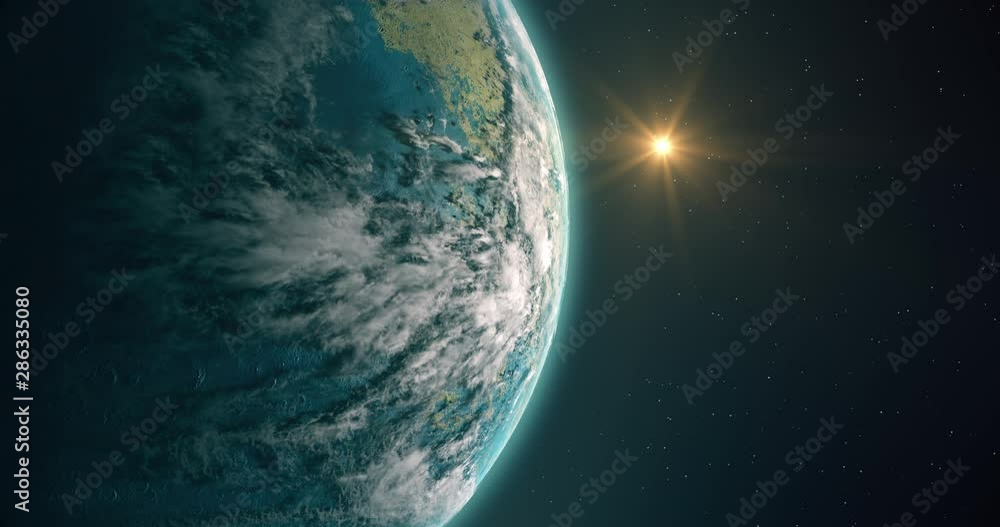 Wall mural hypothetical process of planetary engineering by which the surface and climate of mars would be chan