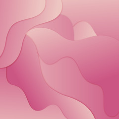 Abstract pink background with waves. Vector illustration