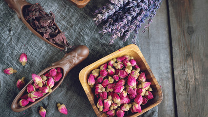 Rosebud tea . Rose Bud tea is made from real rose buds plucked when they are young and then dried