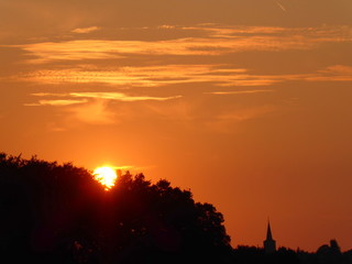 Abenddämmerung über Aachen-Walheim
