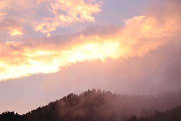 Fototapeta premium sunset in the mountains