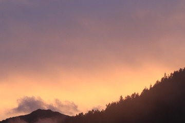 dramatic sky with clouds