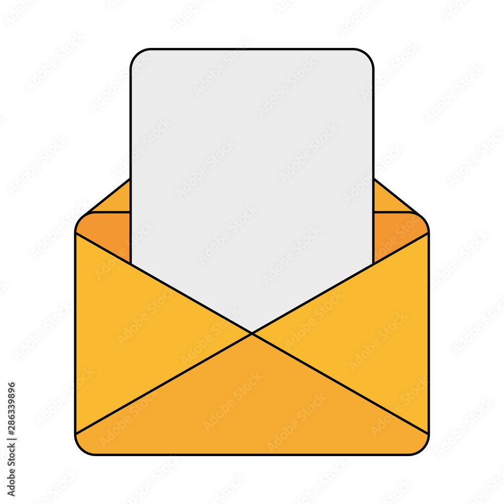 Poster envelope message vector design