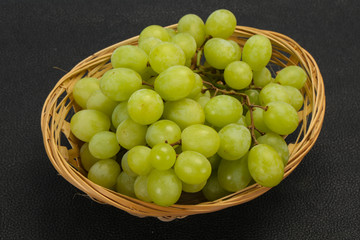Sweet ripe Green grape branch