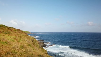 Fernando de Noronha Island, a UNESCO World Heritage site, Pernambuco, Brazil - July, 2019 - Beautiful Colorful 4k footage at Lion Beach.