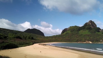 Fernando de Noronha Island, a UNESCO World Heritage site, Pernambuco, Brazil - July, 2019 - Beautiful Tropical 4k footage at Sueste.