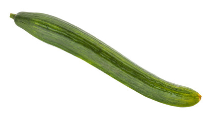 fresh long cucumber isolated on white