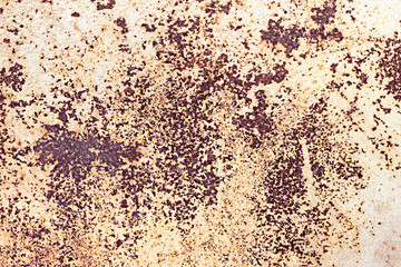 Metal surface covered with corrosion. Metallic texture.  Rusty iron surface. Blank for design