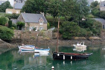 Obraz premium Port de Doëlan dans le Finistère en Bretagne