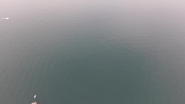 Aerial view of Istanbul islands (Prince Islands) in Marmara sea, Turkey. There are Kasik ada ("Spoon Island"), Burgazada ("Fortress Island"), Kinaliada ("Henna Island")