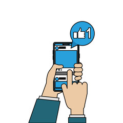 Isolated smartphone vector design