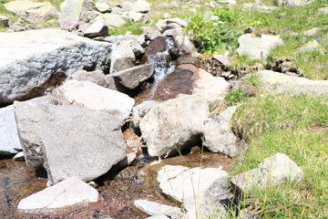 waterfall in thestream in forest