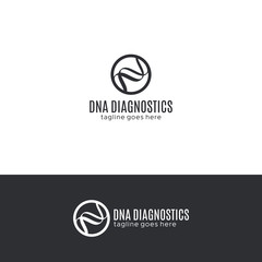 DNA spiral logo template