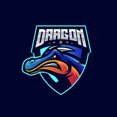 awesome dragon sport logo design