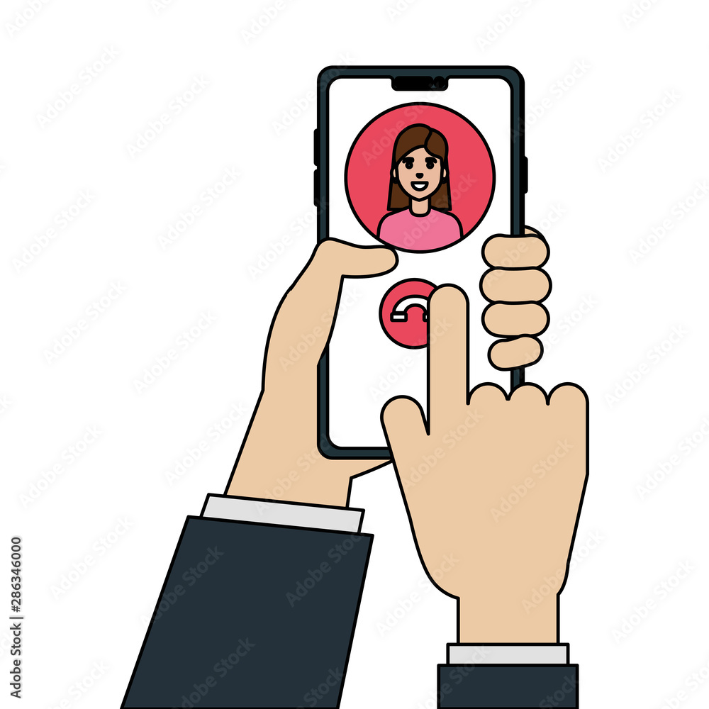 Poster isolated smartphone vector design