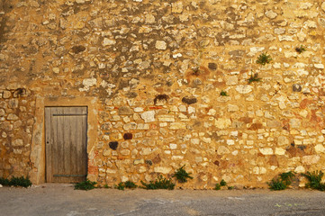 Old door with brown boards