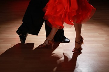 Legs of a Couple Dancing Tango