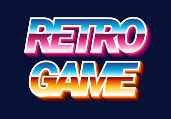 80s Retro Futurism Text Effect