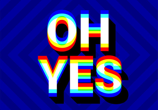 3D Overprint Text Effect