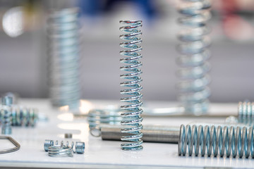 Metal spring parts of automotive manufacturing by high precision machine in the factory