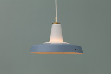 gold-plated hanging lamp, made of sheet metal