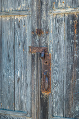 Rusty lock and door handle