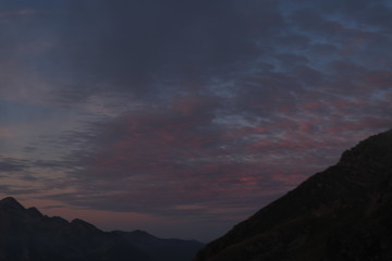 sunset in the mountains