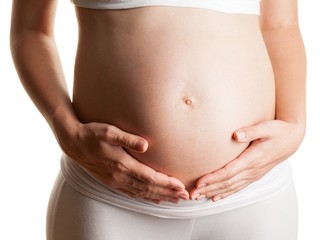 Closeup of a Pregnant Belly