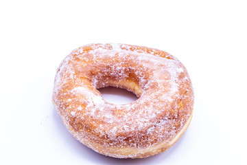 Close up Doughnut isolated on white background.