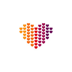 Love logo design vectors modern colorful V.3