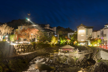 修善寺温泉街の夜景
