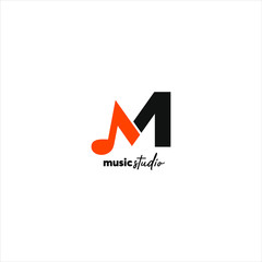 music studio  logo vector concept