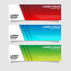Set of three abstract vector banners.modern template design for web