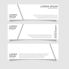 Set of three abstract vector banners.modern template design for web