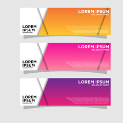 Naklejka premium Set of three abstract vector banners.modern template design for web