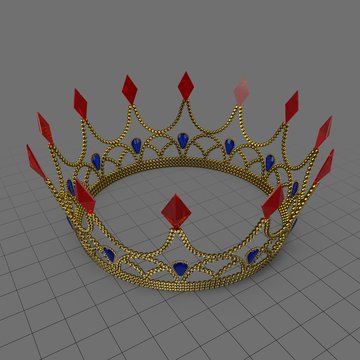 Gold crown with gemstones