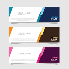 Set of three abstract vector banners.modern template design for web