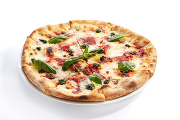Margherita pizza closeup