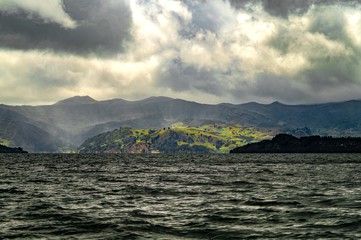 beautifull scene with sunrise