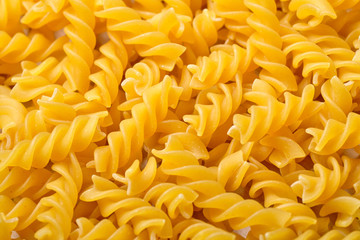 Pasta closeup. Dry uncooked whole pasta
